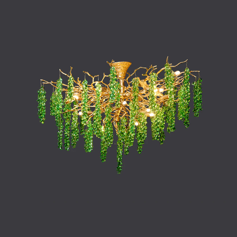Tree Branch Glass Grape Chandelier - Nuvé