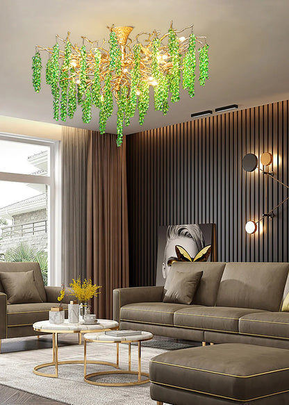 Tree Branch Glass Grape Chandelier - Nuvé