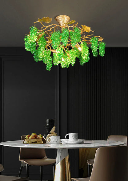 Tree Branch Glass Grape Chandelier - Nuvé