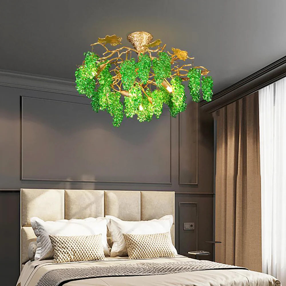 Tree Branch Glass Grape Chandelier - Nuvé