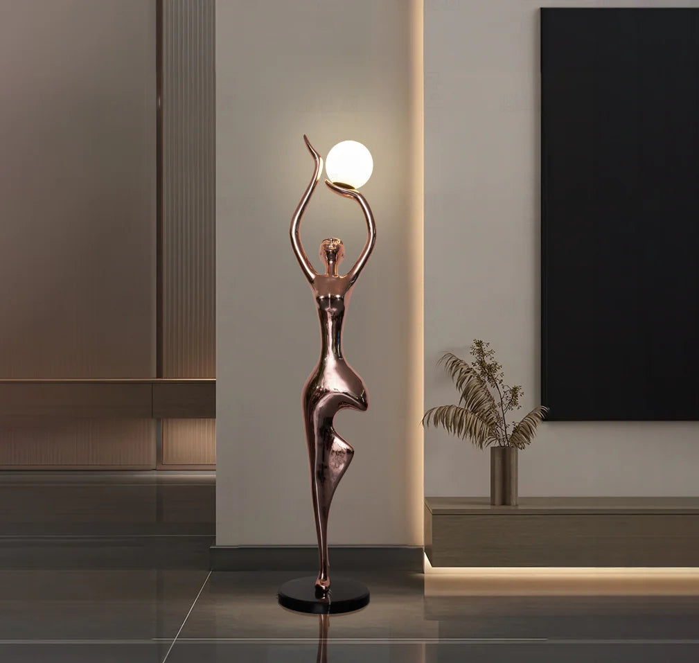 Tree Pose Yoga Sculpture Floor Lamp