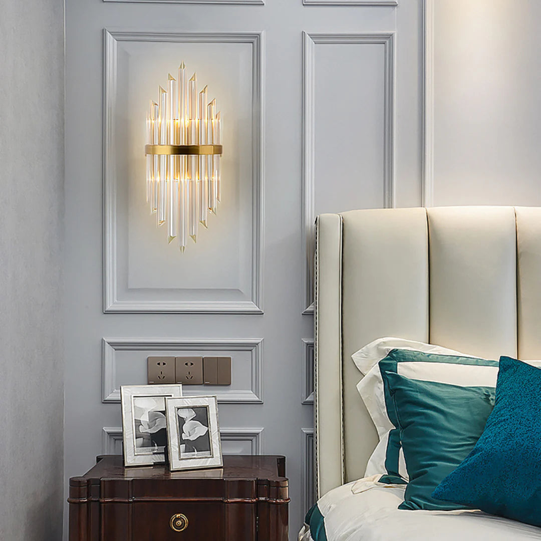 Triangular Crystal Rod Wall Lamp - Nuvé