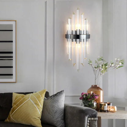Triangular Crystal Rod Wall Lamp - Nuvé