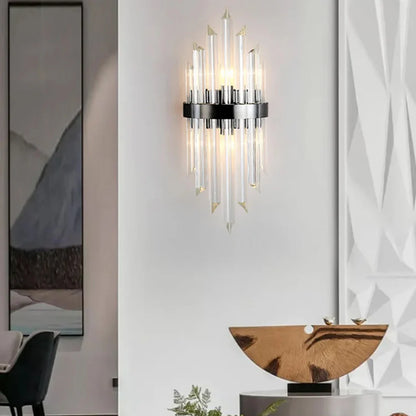 Triangular Crystal Rod Wall Lamp - Nuvé