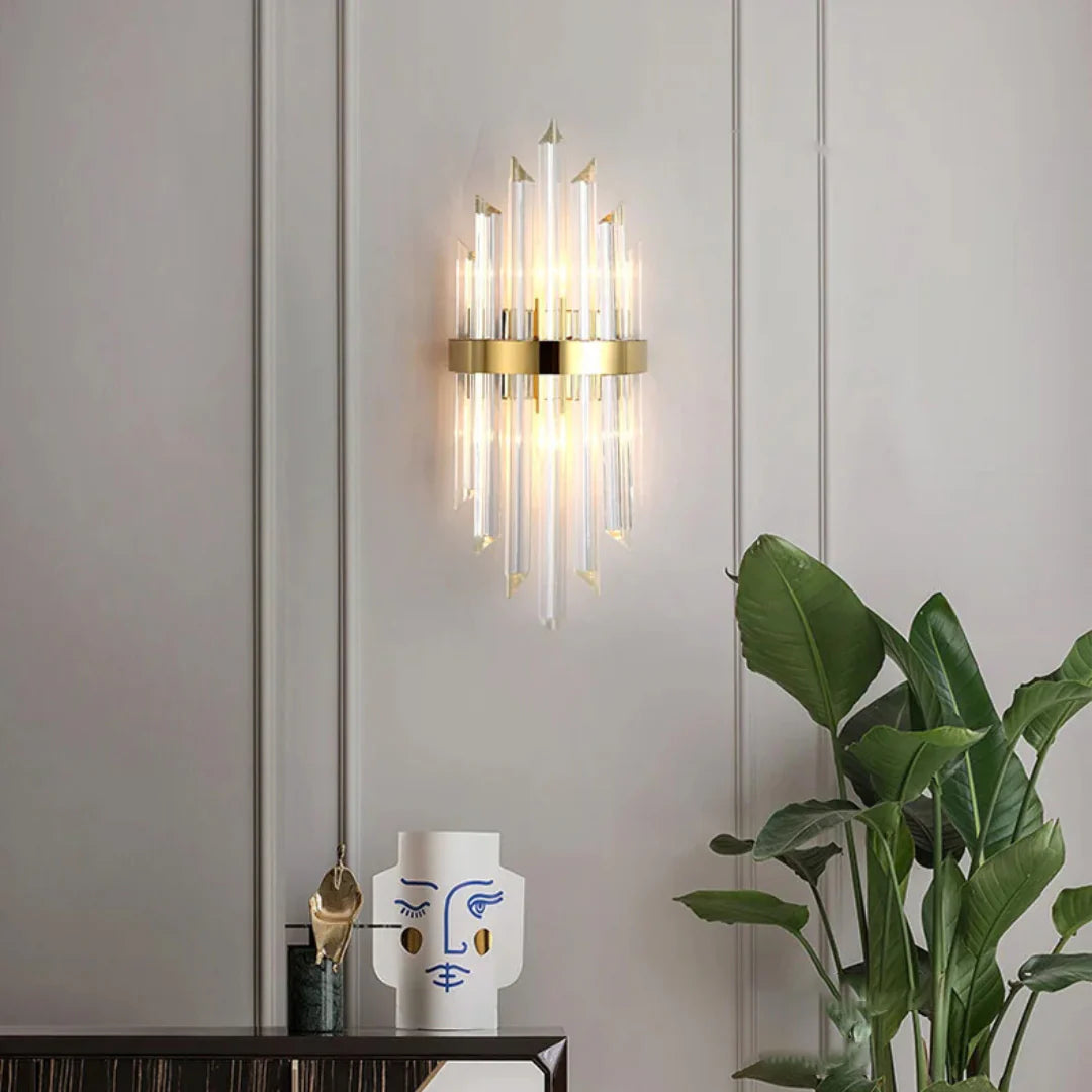 Triangular Crystal Rod Wall Lamp - Nuvé