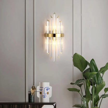 Triangular Crystal Rod Wall Lamp - Nuvé