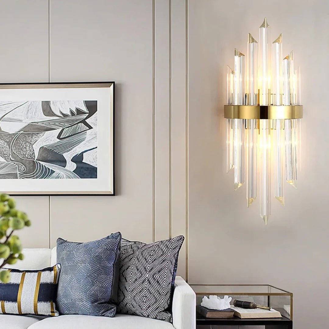 Triangular Crystal Rod Wall Lamp - Nuvé