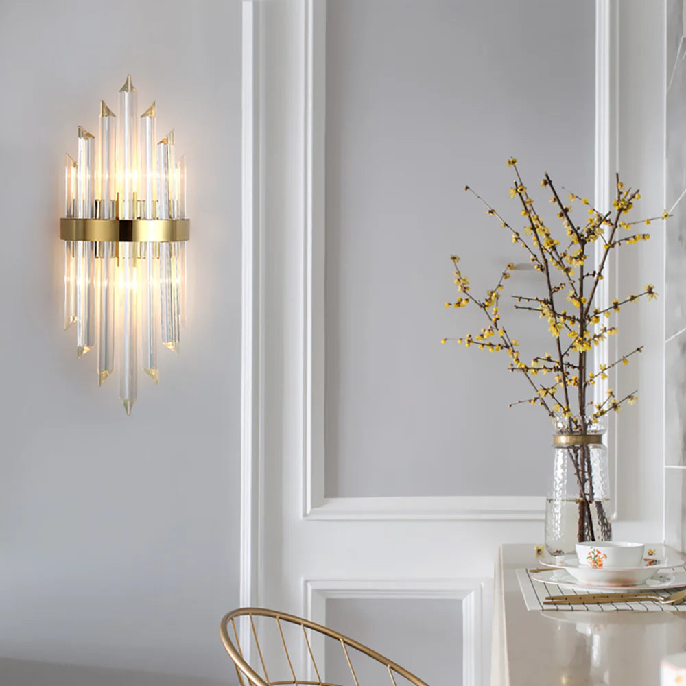 Triangular Crystal Rod Wall Lamp - Nuvé
