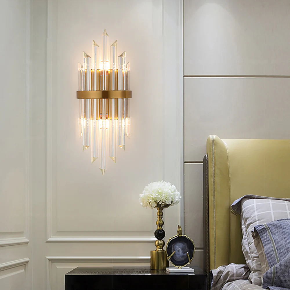Triangular Crystal Rod Wall Lamp - Nuvé