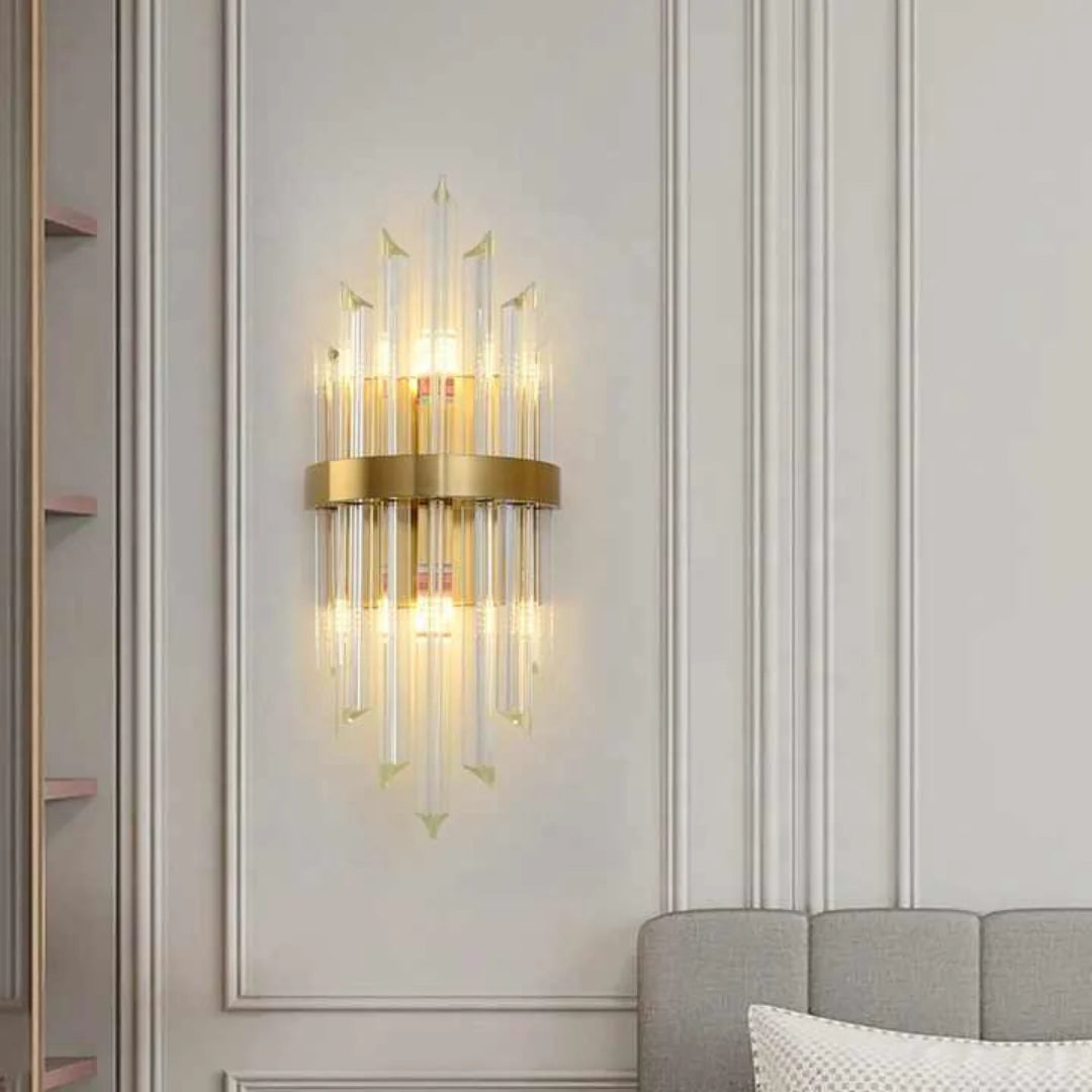 Triangular Crystal Rod Wall Lamp - Nuvé