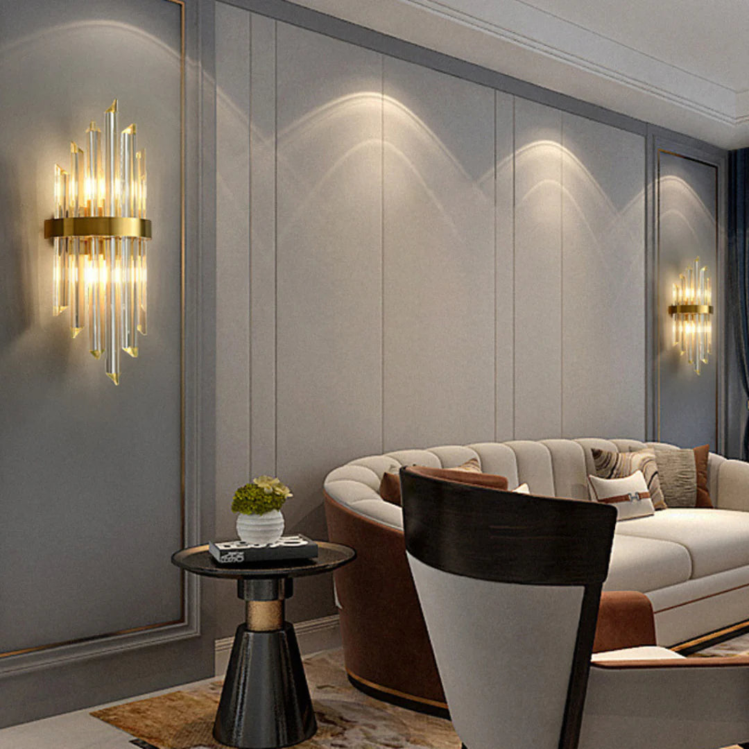 Triangular Crystal Rod Wall Lamp - Nuvé