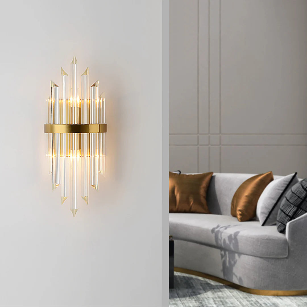 Triangular Crystal Rod Wall Lamp - Nuvé