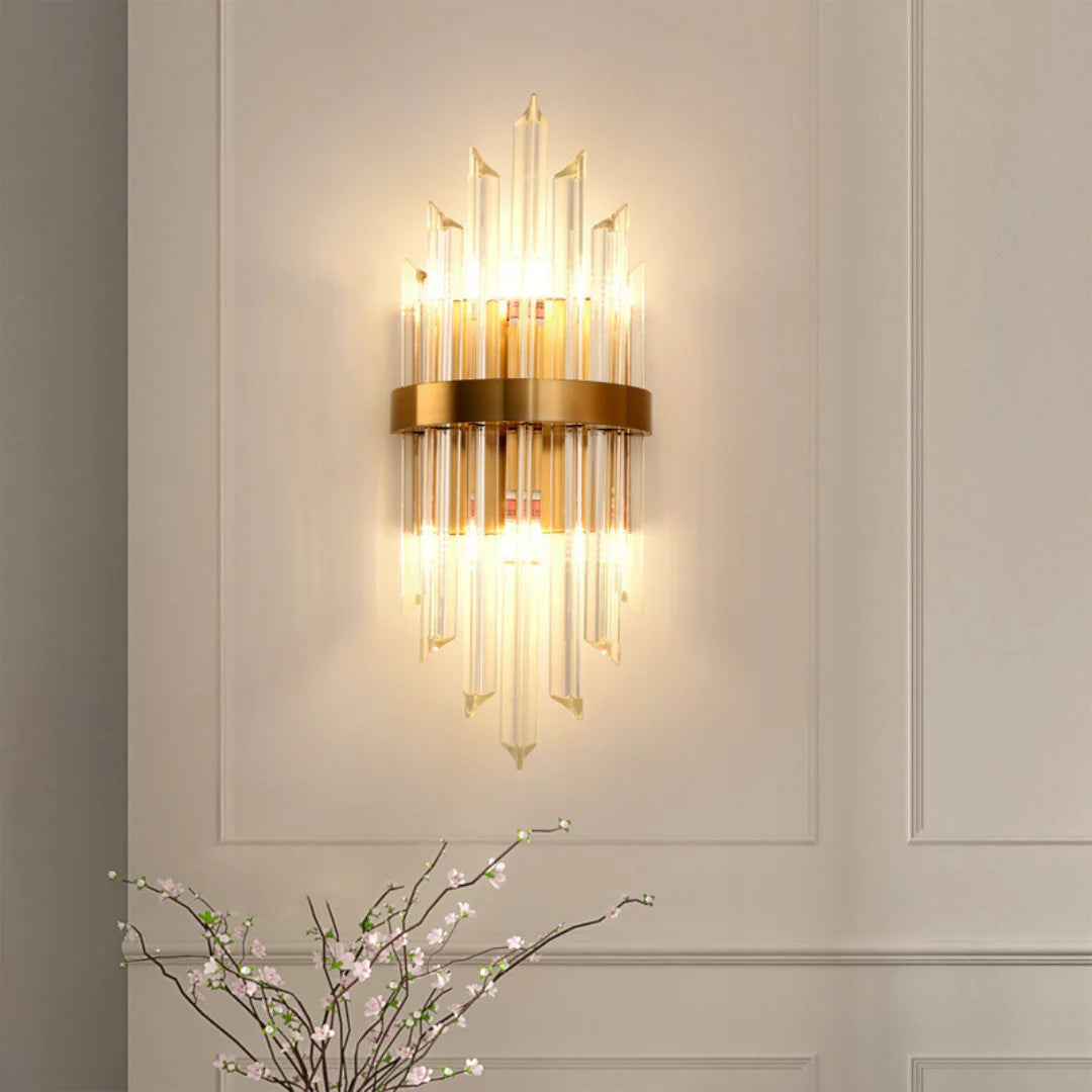 Triangular Crystal Rod Wall Lamp - Nuvé