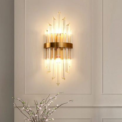 Triangular Crystal Rod Wall Lamp - Nuvé