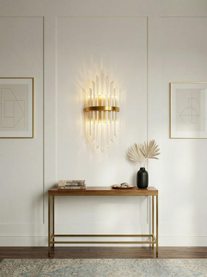 Triangular Crystal Rod Wall Lamp