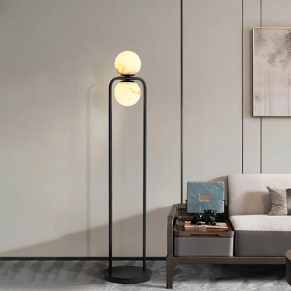 Alabaster Tribeca Black Floor Lamp - Nuvé