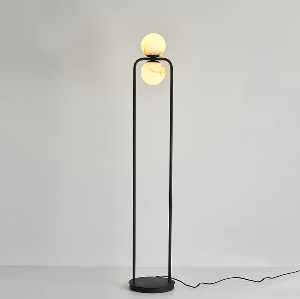Alabaster Tribeca Black Floor Lamp - Nuvé