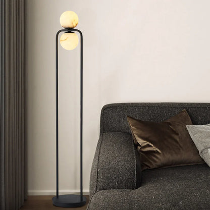 Alabaster Tribeca Black Floor Lamp - Nuvé