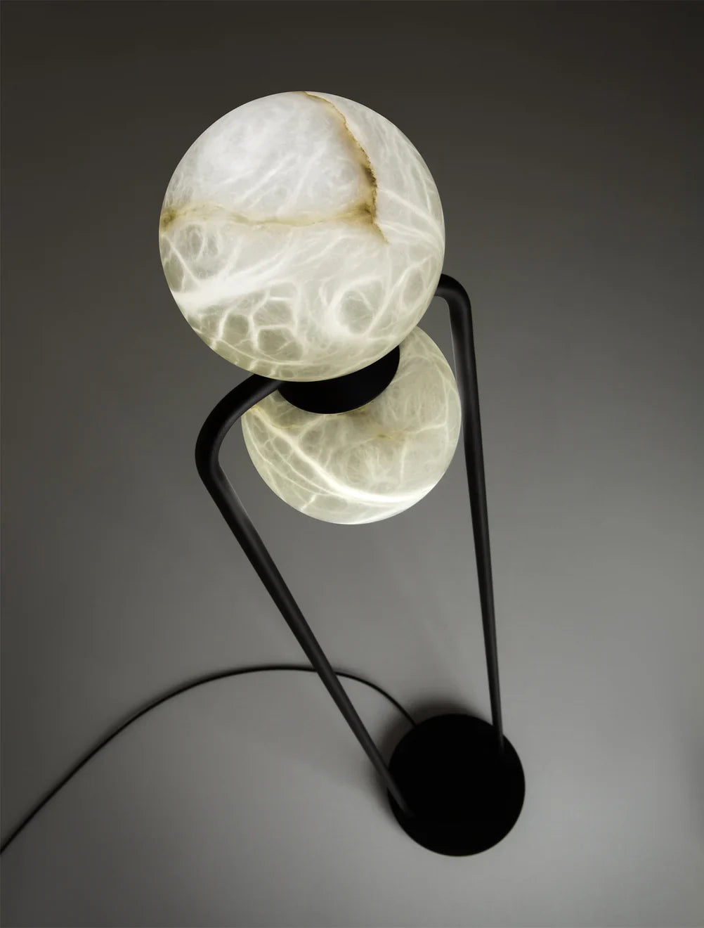 Alabaster Tribeca Black Floor Lamp - Nuvé