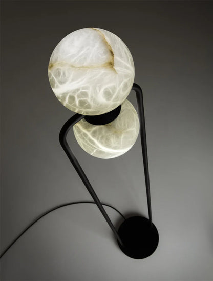Alabaster Tribeca Black Floor Lamp - Nuvé