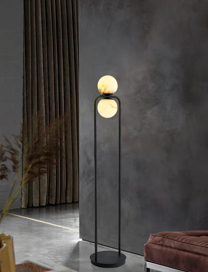 Alabaster Tribeca Black Floor Lamp - Nuvé