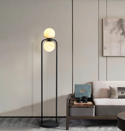Alabaster Tribeca Black Floor Lamp - Nuvé