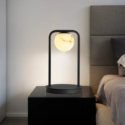 Alabaster Tribeca Black Table Lamp - Nuvé