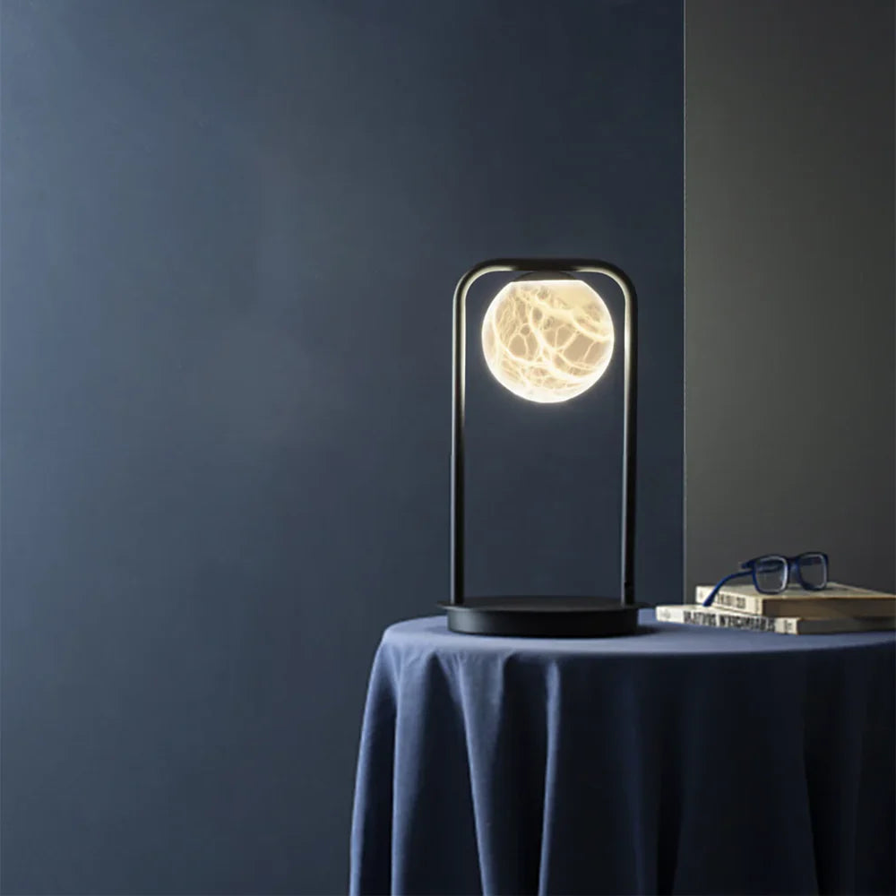 Alabaster Tribeca Black Table Lamp - Nuvé