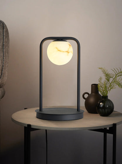 Alabaster Tribeca Black Table Lamp - Nuvé