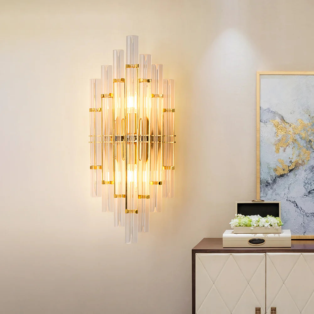 Tube Clear Crystal Wall Light - Nuvé