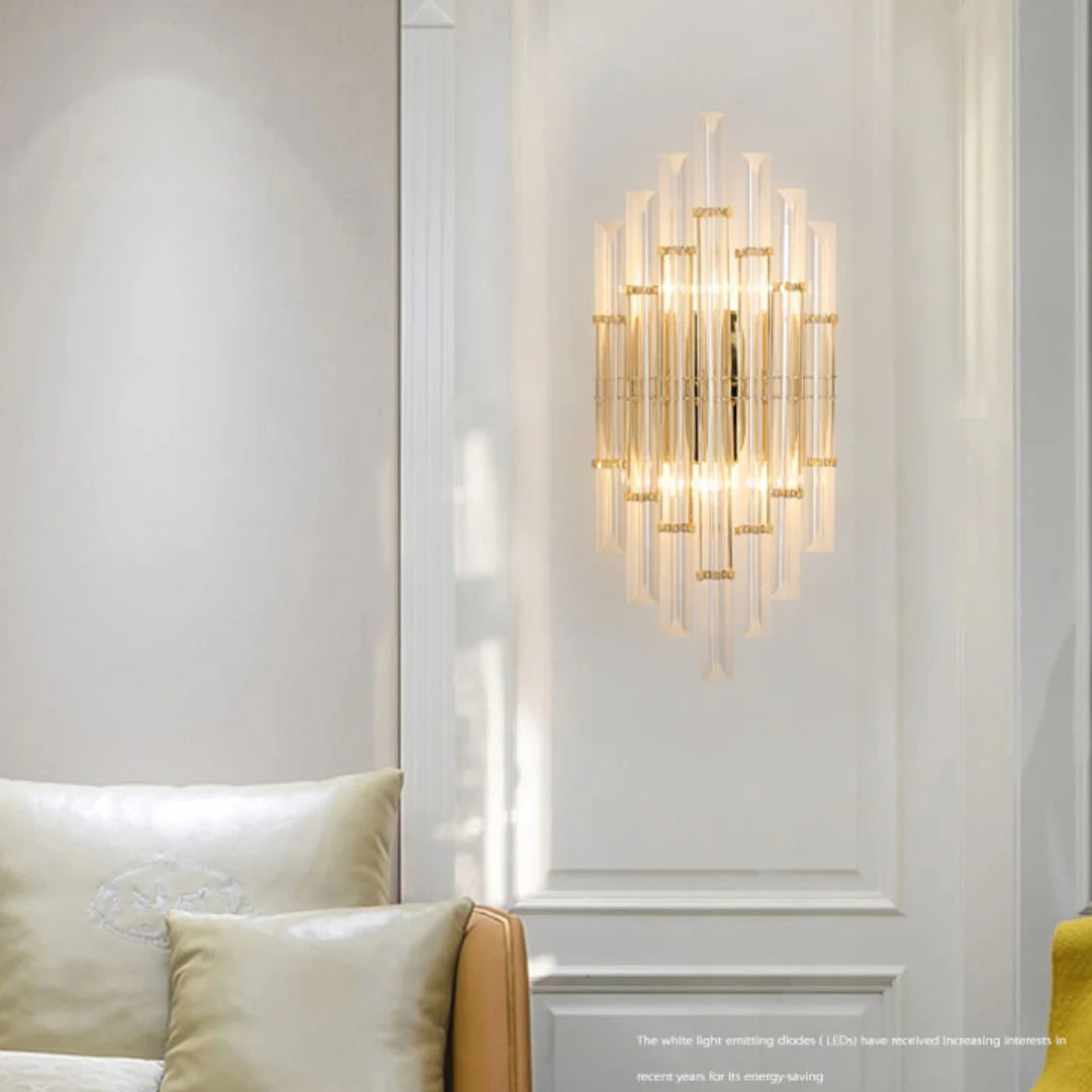 Tube Clear Crystal Wall Light - Nuvé