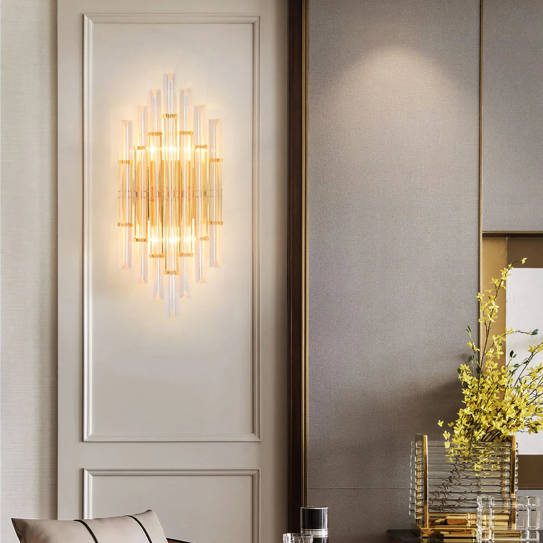 Tube Clear Crystal Wall Light - Nuvé