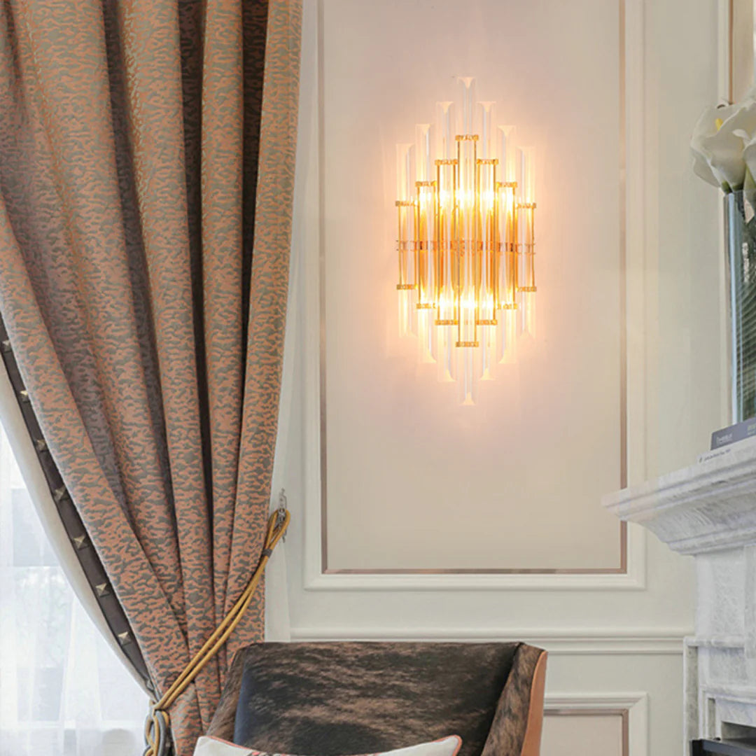 Tube Clear Crystal Wall Light - Nuvé