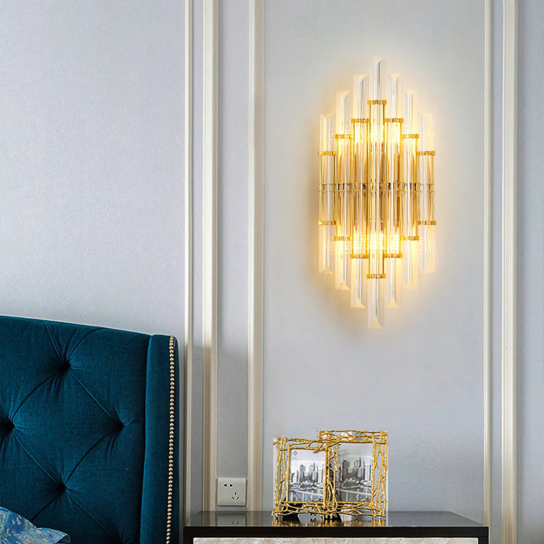 Tube Clear Crystal Wall Light - Nuvé