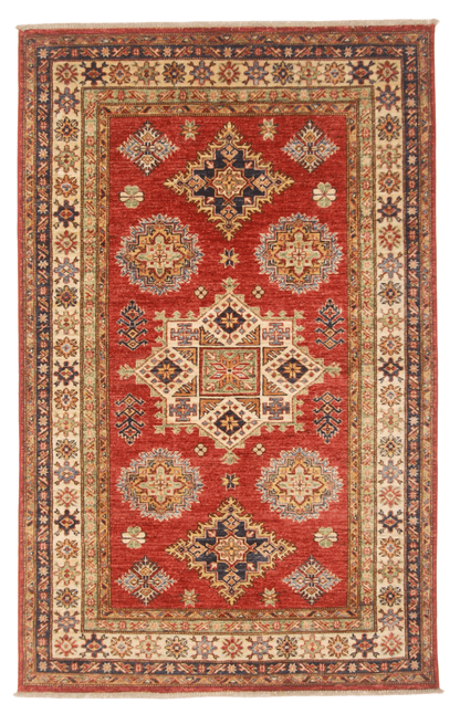 Super Kazak (3'11"x6'02") red/ivory - Nuvé