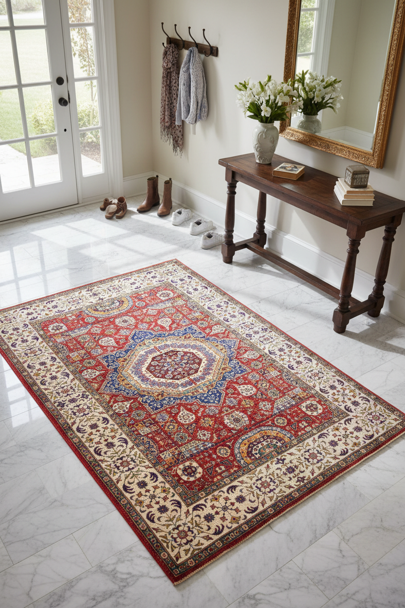 Mamluk (5'10"x8'02") red/ivory