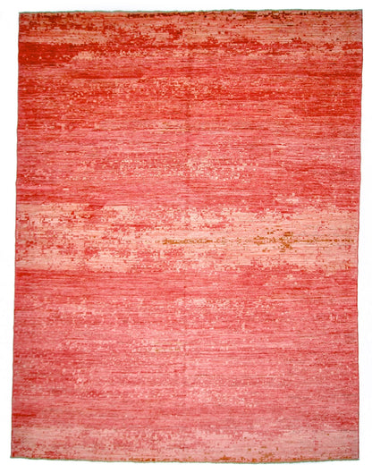 Modern Afghan Gabbeh (9'01"x11'10") coral - Nuvé