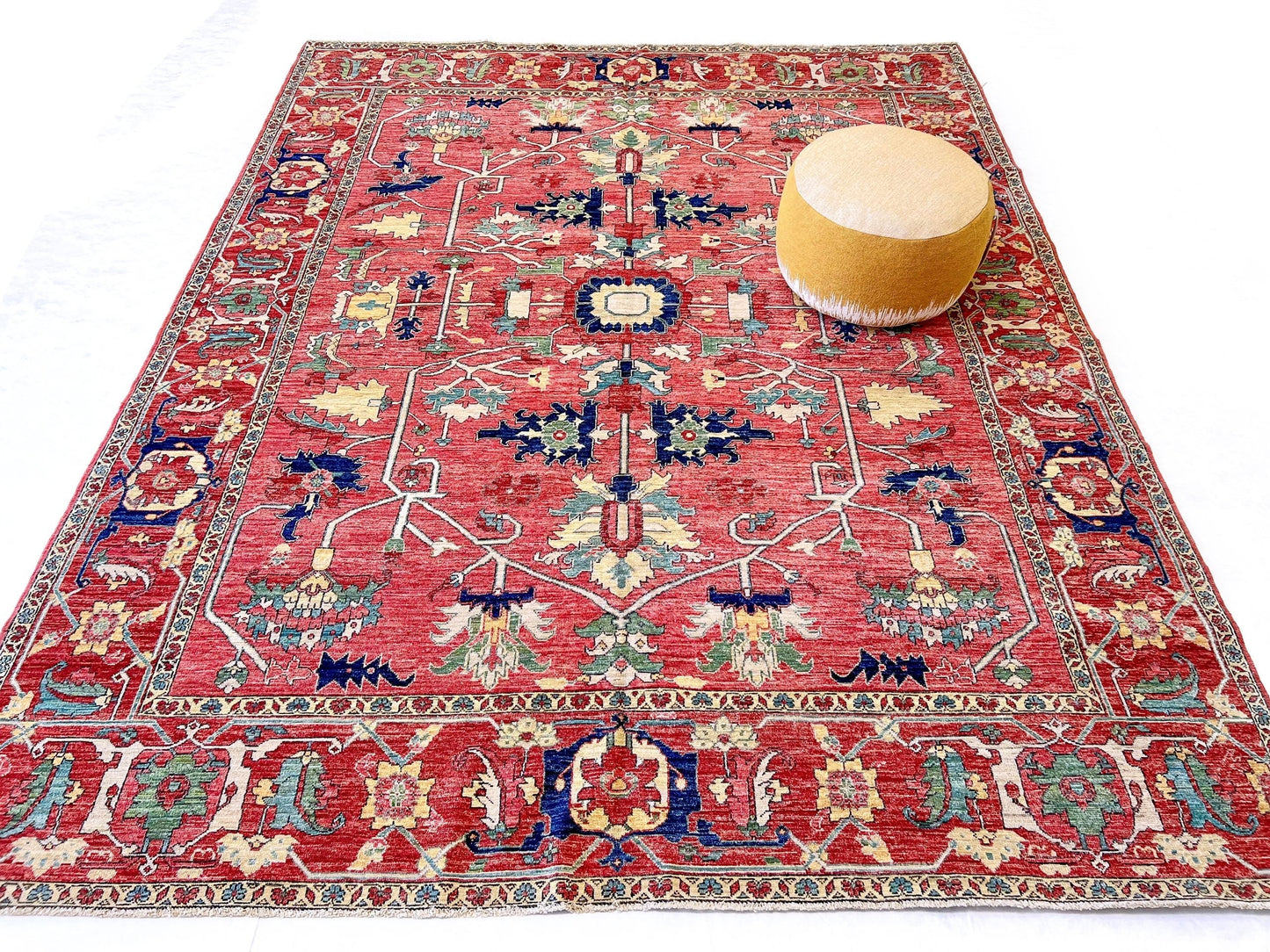 Afghan Heriz (8'00"x10'00") lt.red/red