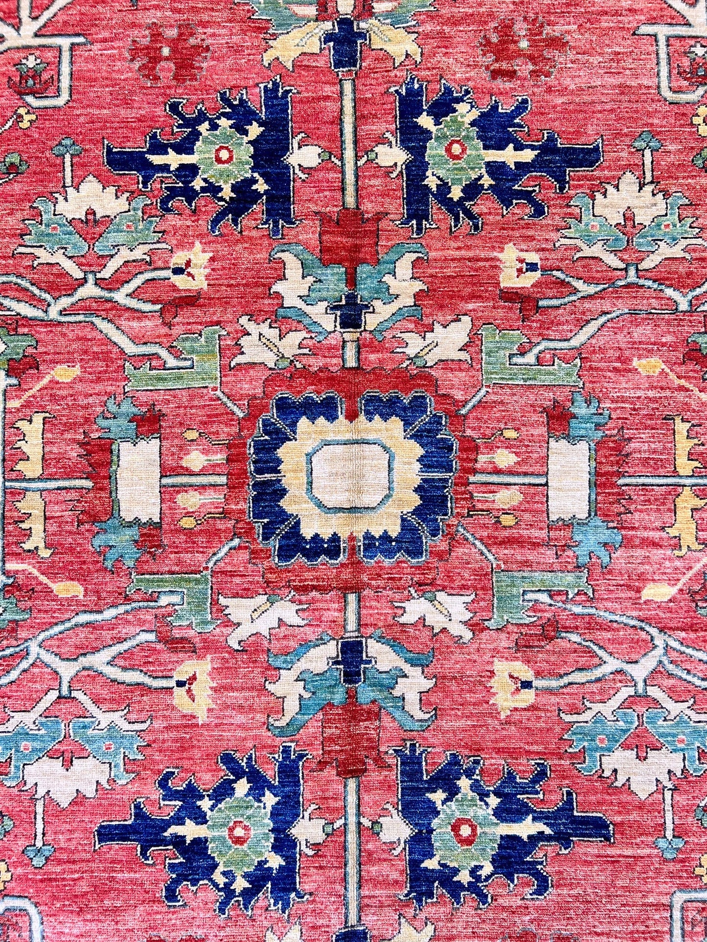 Afghan Heriz (8'00"x10'00") lt.red/red
