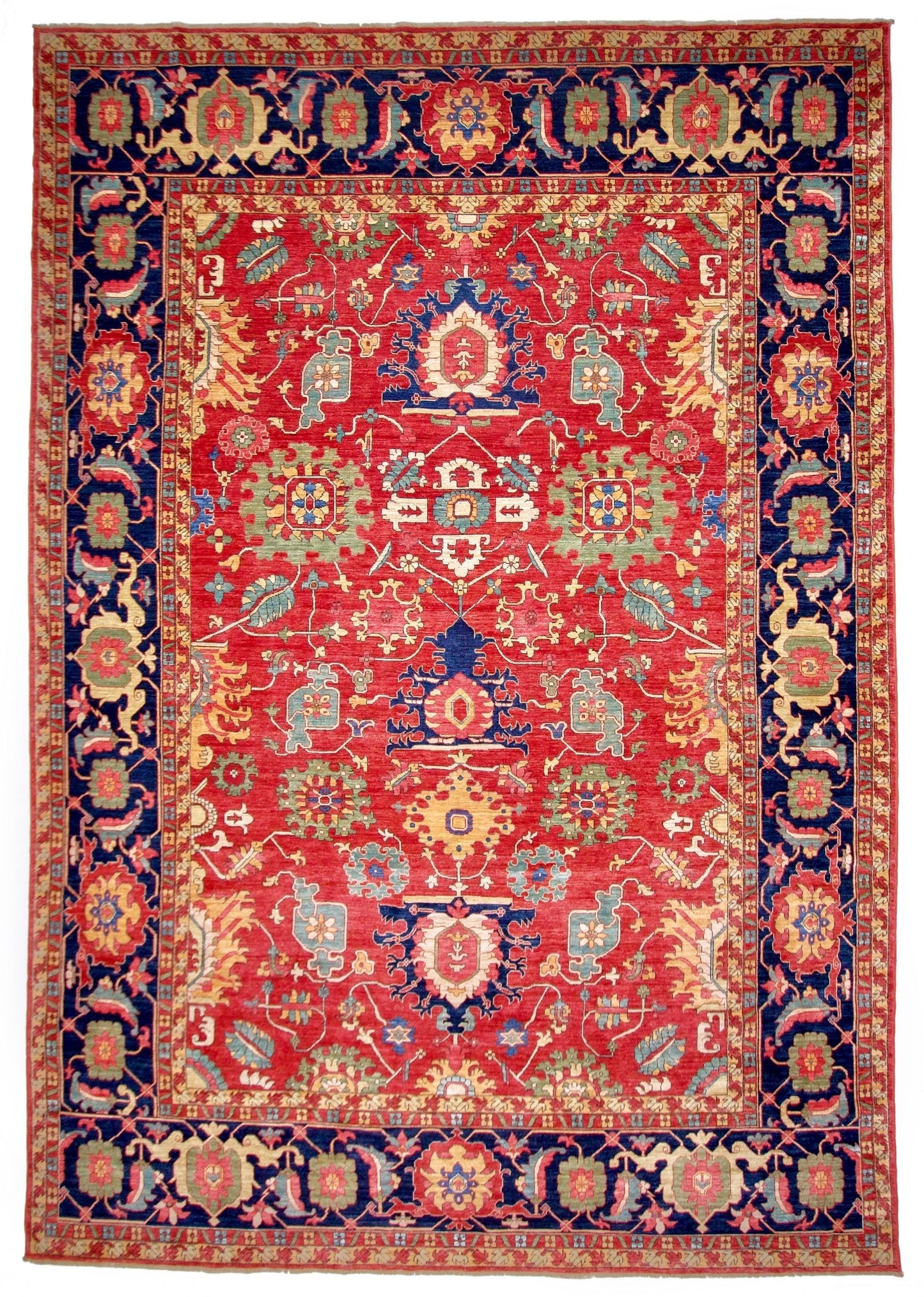 Afghan Serapi (8'09"x12'07") red/blue - Nuvé