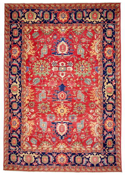 Afghan Serapi (8'09"x12'07") red/blue - Nuvé