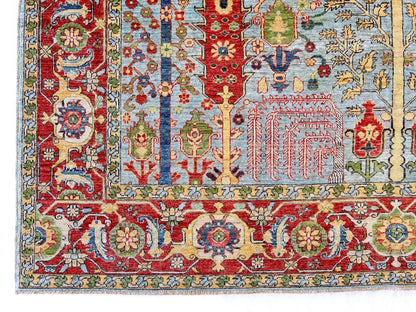 Afghan Sultanabad (9'02"x11'11") lt.blue/red - Nuvé