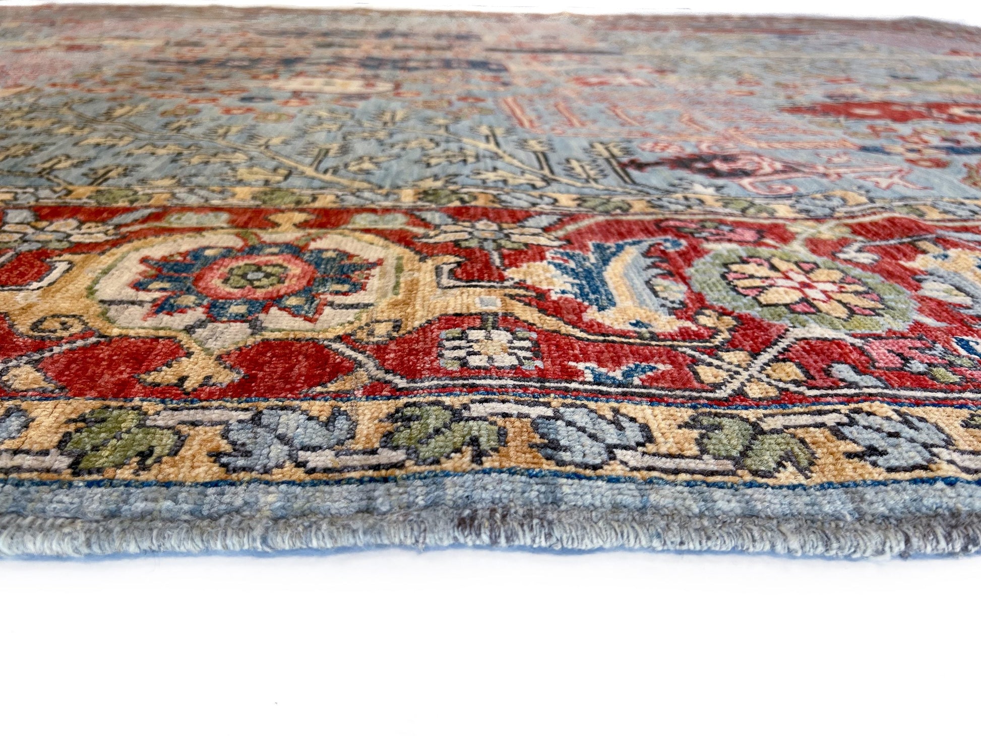 Afghan Sultanabad (9'02"x11'11") lt.blue/red - Nuvé