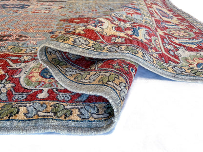 Afghan Sultanabad (9'02"x11'11") lt.blue/red - Nuvé