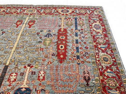 Afghan Sultanabad (9'02"x11'11") lt.blue/red - Nuvé