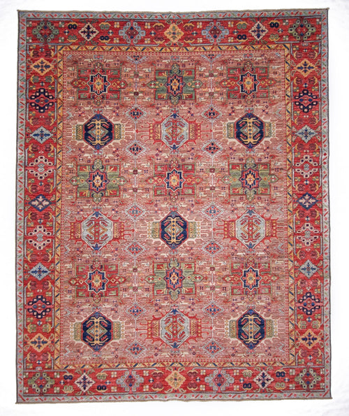 Afghan Karajeh (7'11"x9'08") brown/red - Nuvé