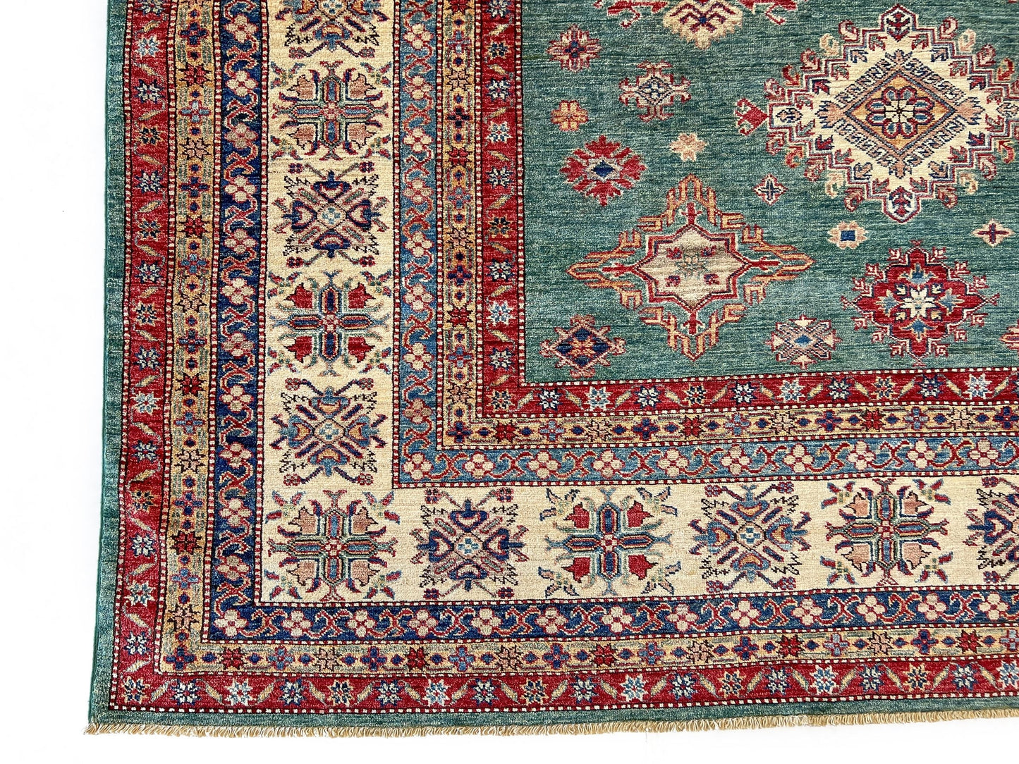 Super Kazak (10x13) green/ivory