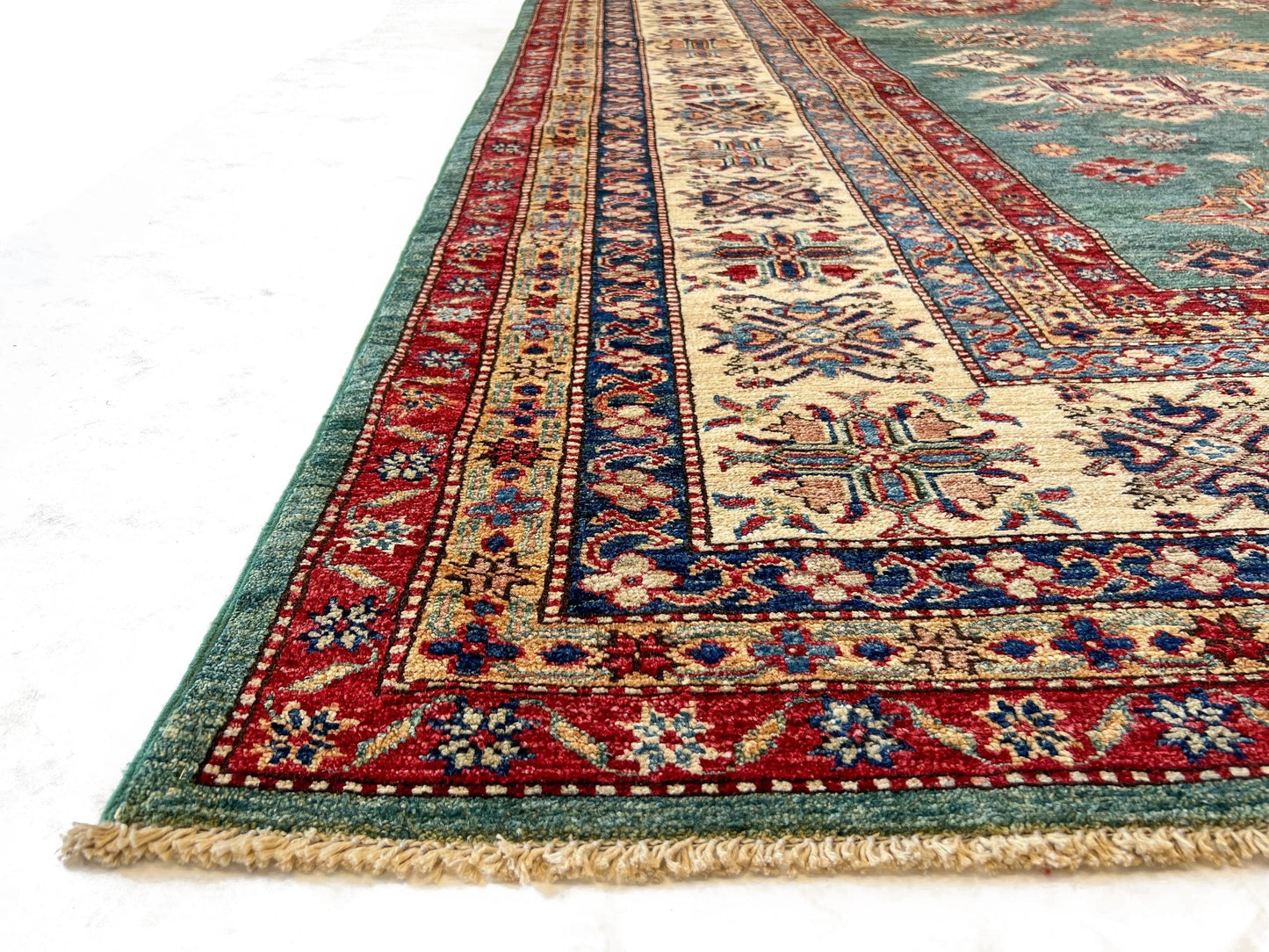 Super Kazak (10x13) green/ivory