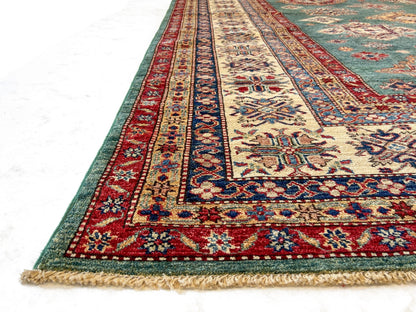 Super Kazak (10x13) green/ivory