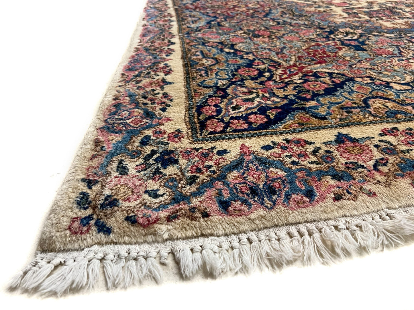 Vintage Persian Kerman (12'09"x21'05") ivory/pastel - Nuvé